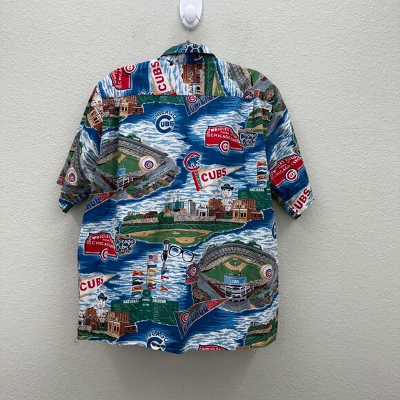 Reyn Spooner Chicago Cubs MLB Cotton Short Sleeve Button Up Shirt Mens size XL - Picture 5 of 7